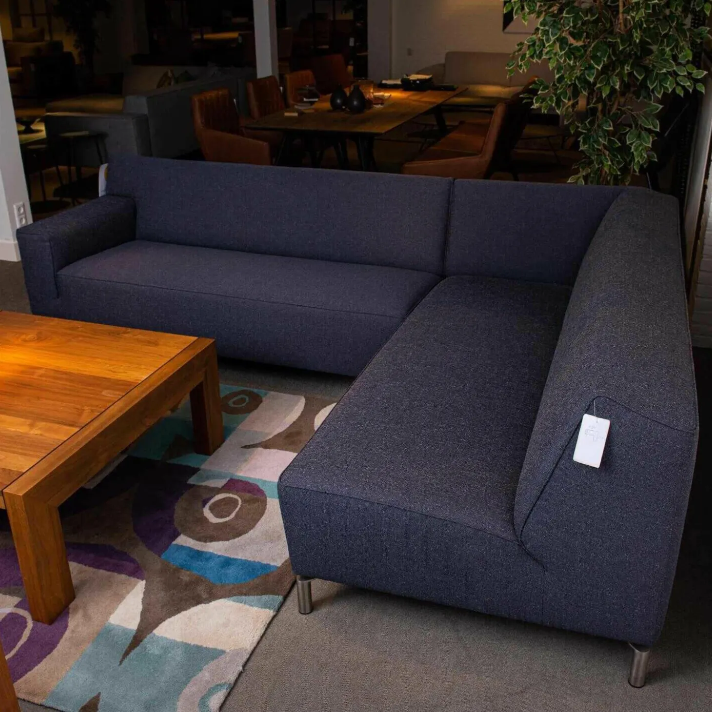 Ecksofa Suze Stoff Happy 48 Dark Blue Dunkelblau