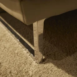 Ecksofa SW 744 Mallow Echtleder Mercury Light Grey Metallfuß