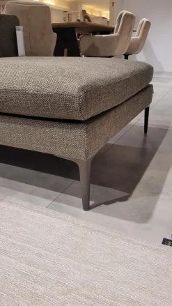 Ecksofa Tigra Landscape JR 2226 Stoff Siena C0006 Grau Grün Eckfuß Metall Schwarz Lackiert Mit Verstellbarer Armlehne