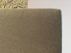 Ecksofa Tomo Soft Stoff 3677 20 Braun Gestell Buche Gebeizt Nussbaum Dunkel Und Metall Schwarz Inklusive Kissen