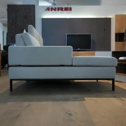 Ecksofa Tomo Taron 5668 40 Grau Grün Metalluntergestell Schwarz Pulverbeschichtet Mit Hocker
