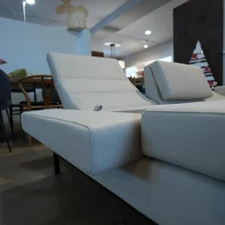 Ecksofa Tomo Taron 5668 40 Grau Grün Metalluntergestell Schwarz Pulverbeschichtet Mit Hocker