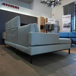 Ecksofa Tomo Taron 5668 40 Grau Grün Metalluntergestell Schwarz Pulverbeschichtet Mit Hocker