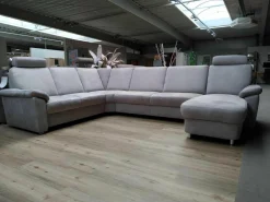 Ecksofa Triest Tahiti Stoff Holiday Alu mit 2 Kopfstütze