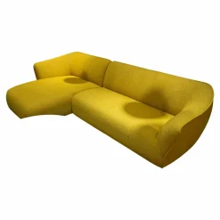 Ecksofa Turia Stoff Monza 27166/66 Gelb Füße Epoxy