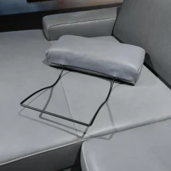 Ecksofa Upgrade Leder B-Toro Colorado Faden 0321 Hellgrau