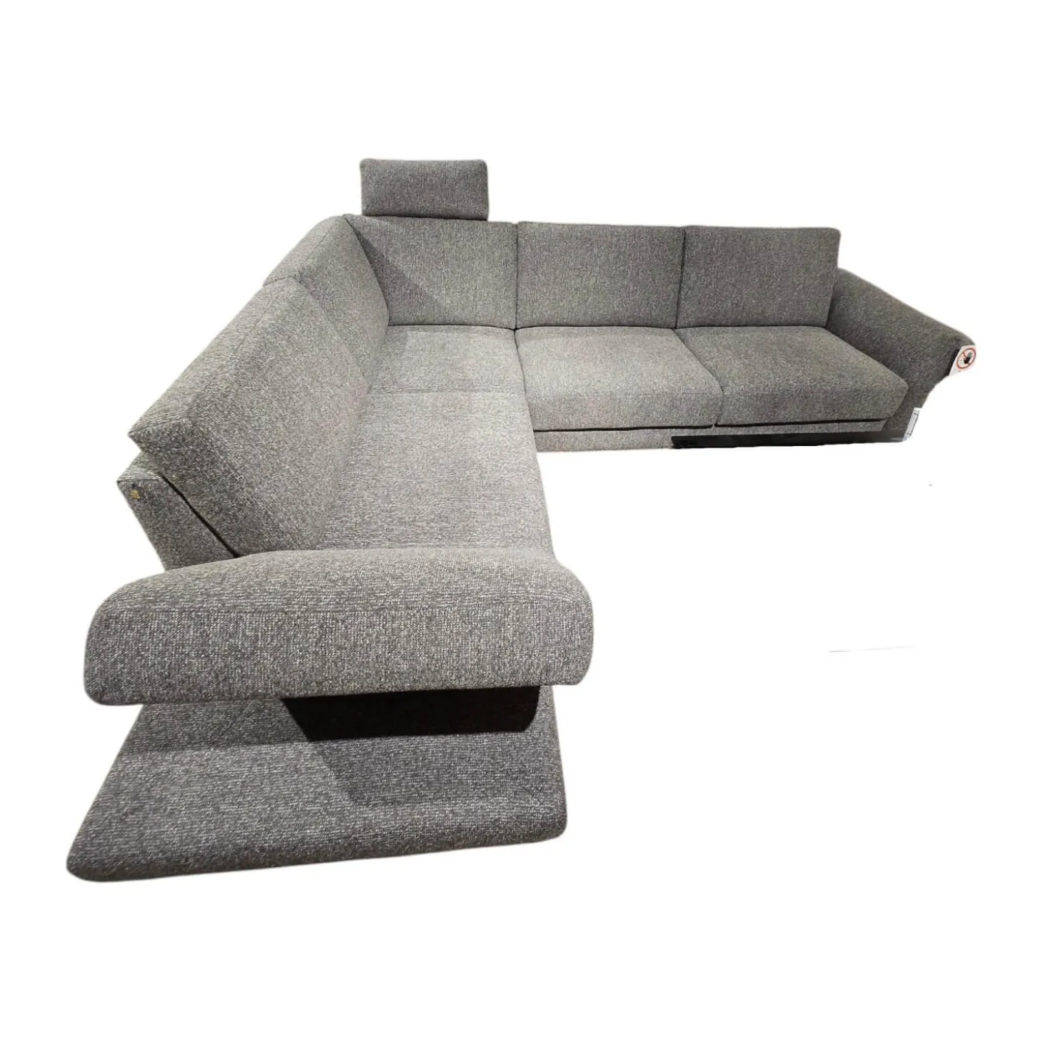 Ecksofa Upgrade Stoff 10 Calypso 27 Grau Schwertkufe Aluminium Bronziert Mit Schwenkbarer Armlehne