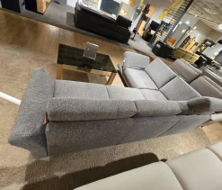 Ecksofa Upgrade Stoff 10 Calypso 27 Grau Schwertkufe Aluminium Bronziert Mit Schwenkbarer Armlehne