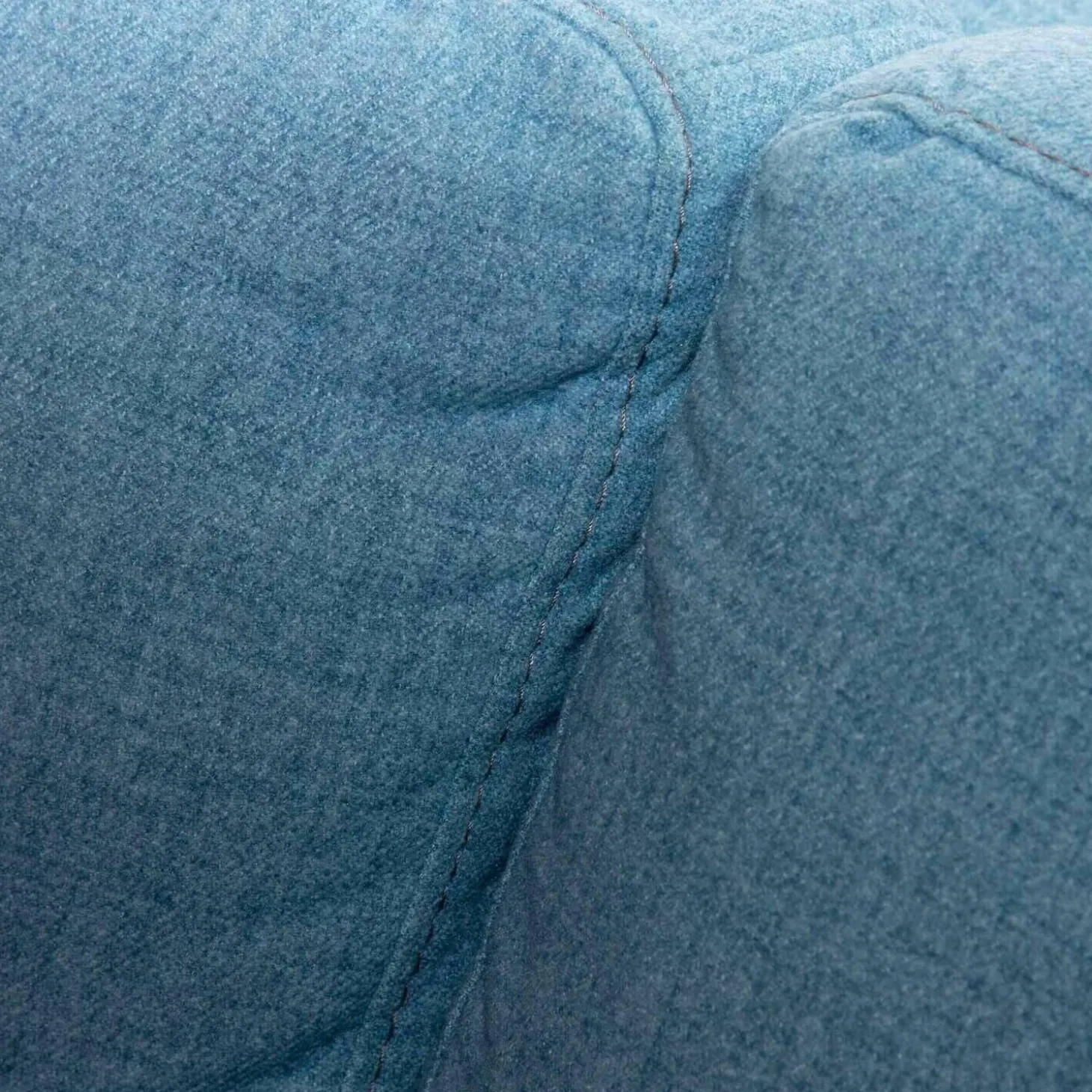 Ecksofa Variant Stoff 14 Wollny HellblauFüße Chrom mit Kopfstütze