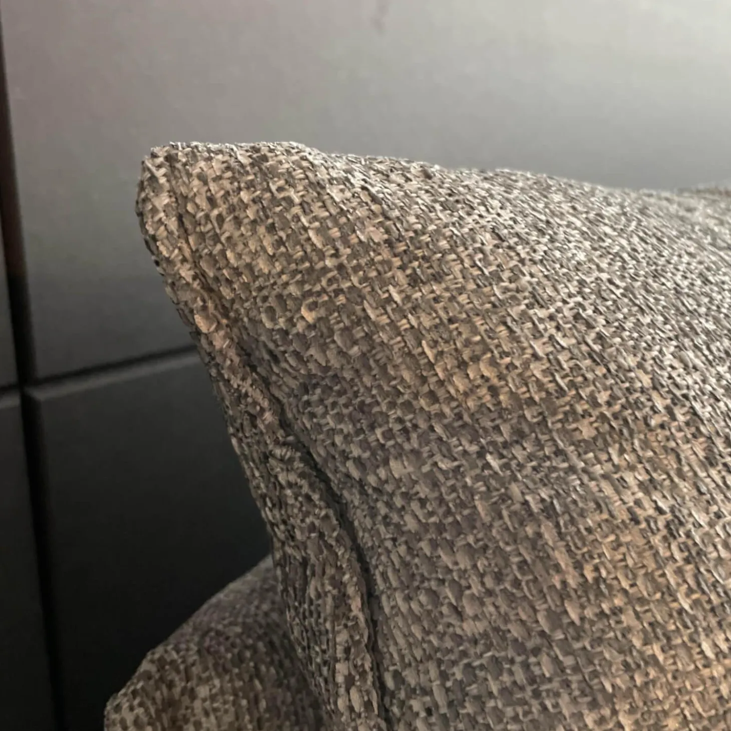 Ecksofa Vineto Stoff 13-Lauro 93 Grau Gestell Nickel