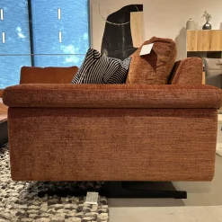 Ecksofa Vita 14 Stoff Verotex Hawk 20 Canyon Kupfer Orange Kufe Schwarz Ohne Dekokissen