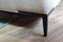 Ecksofa Wave Stoff Wandoo Naturelle Beige Füße Schwarz Lackiert