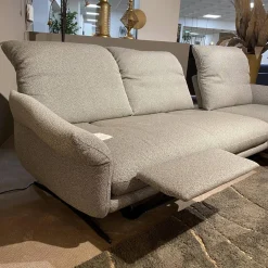 Ecksofa Willoow 26702 Stoff 70 Q2 Silver Grey 01022 Füße Schwarz
