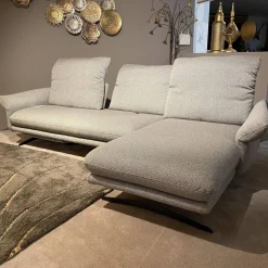 Ecksofa Willoow 26702 Stoff 70 Q2 Silver Grey 01022 Füße Schwarz