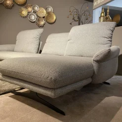 Ecksofa Willoow 26702 Stoff 70 Q2 Silver Grey 01022 Füße Schwarz