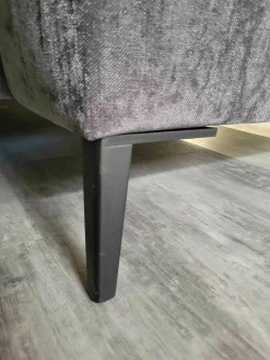 Ecksofa WK610 Indigo Stoff PG:2 WK16094 Anthrazit mit Hocker