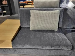 Ecksofa WK610 Indigo Stoff PG:2 WK16094 Anthrazit mit Hocker