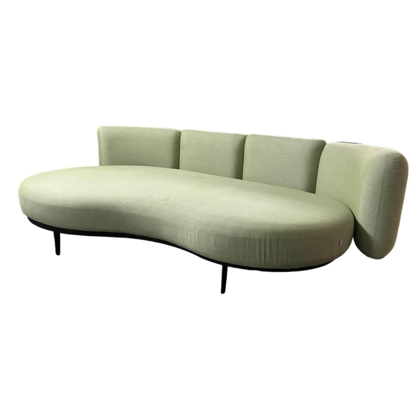 Ecksofa Wohnlandschaft Organix Lounge Bezug Stoff Dry Sage Linen Grün