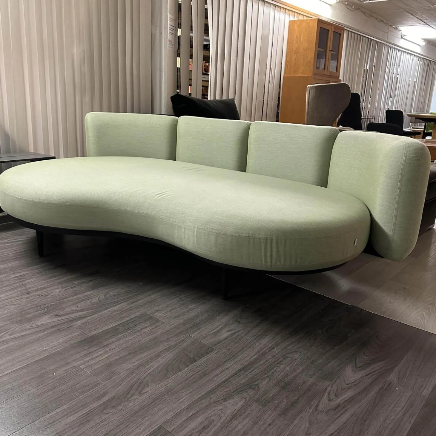 Ecksofa Wohnlandschaft Organix Lounge Bezug Stoff Dry Sage Linen Grün