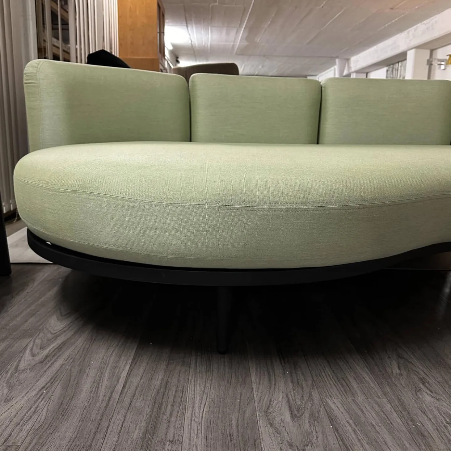 Ecksofa Wohnlandschaft Organix Lounge Bezug Stoff Dry Sage Linen Grün