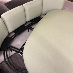 Ecksofa Wohnlandschaft Organix Lounge Bezug Stoff Dry Sage Linen Grün