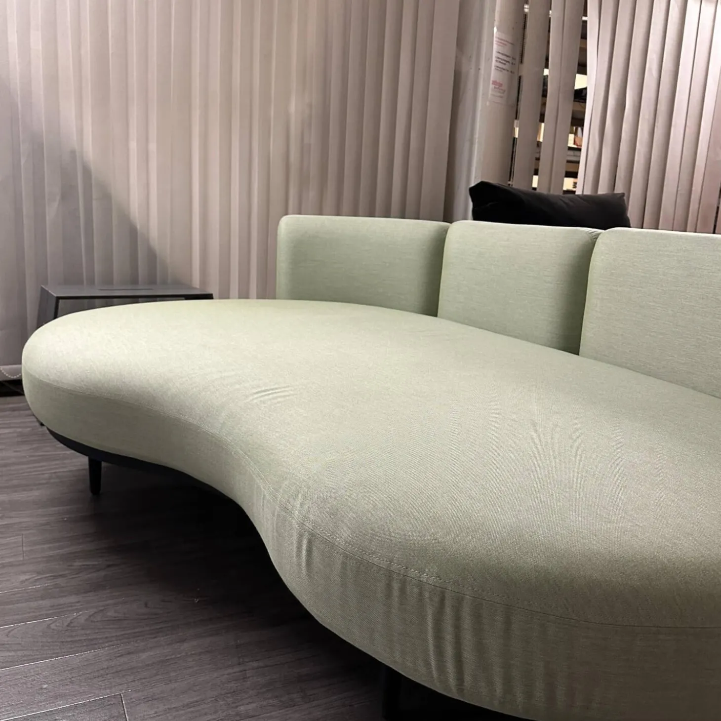Ecksofa Wohnlandschaft Organix Lounge Bezug Stoff Dry Sage Linen Grün