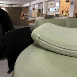Ecksofa Wohnlandschaft Organix Lounge Bezug Stoff Dry Sage Linen Grün