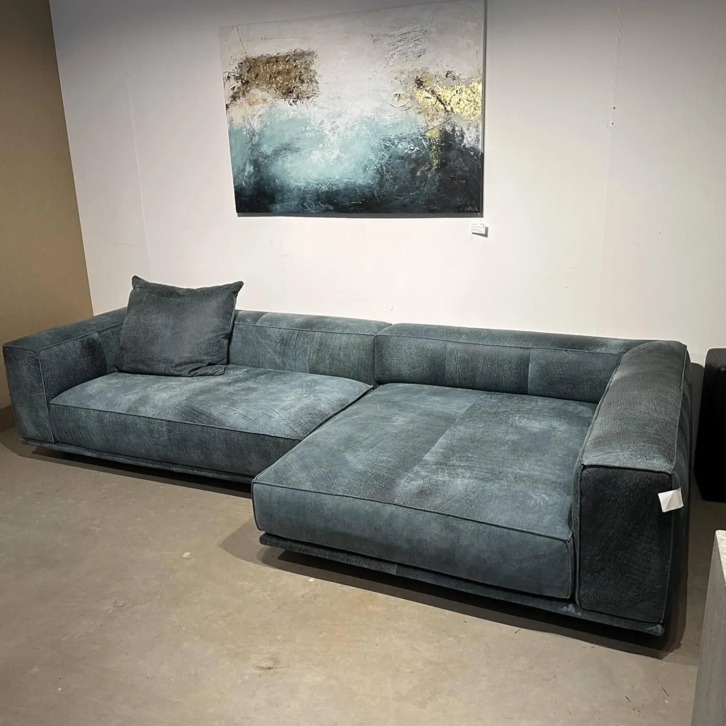 Ecksofa Wumms Typ 258 Leder Desperado Petrol 2120 17 Winkelstahlfuß Schwarz Matt Mit Fiunktionen