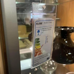 Eck-Wohnwand FINO Kernbuche Furniert Mit Glaselementen Und Spiegelrückwänden