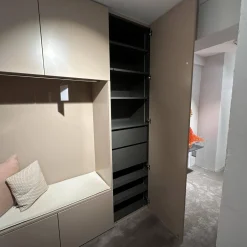 Einbauschrank Cabin Lack Basis Matt Rosenholz Innen Melamin Dunkelgrau