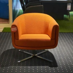 Einzelsessel CL 113.15 Stoff Ploegwool 14 Mit Kreuzfuß