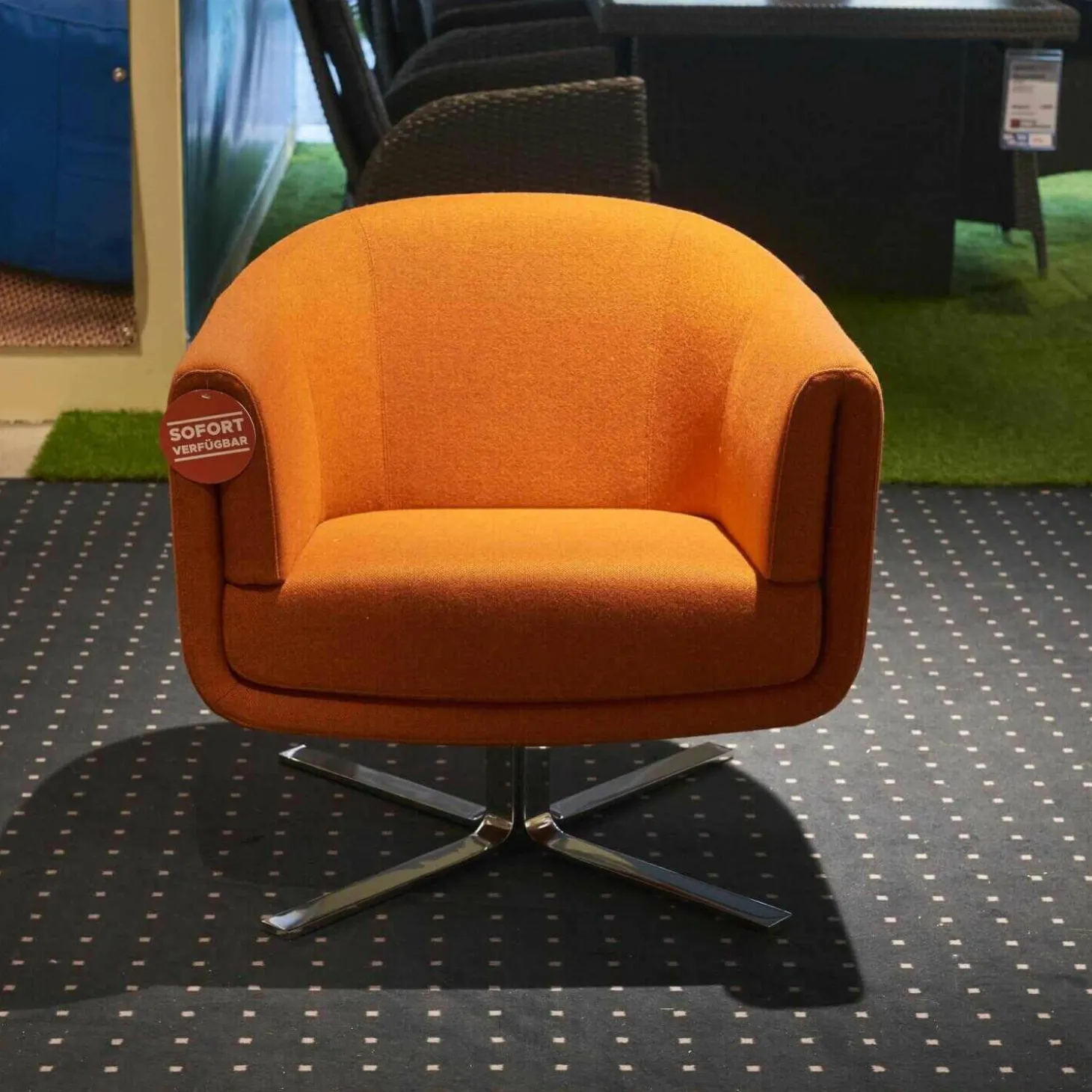 Einzelsessel CL 113.15 Stoff Ploegwool 14 Mit Kreuzfuß