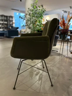 Einzelstuhl Alvo Stoff 8168 Moos Grün