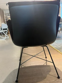 Einzelstuhl Alvo Stoff Bordeaux Rot Violett Gestell Schwarz