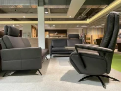 Elementgruppe Ortho Sedis 2.0 Anthrazit Leder Longlife Evita Anthrazit Metallfuß Schwarz