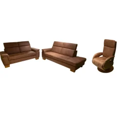 Elementgruppe Relaxa 6 0 Stoff Büffel Haselnuss Fuß Holz Eiche Geölt