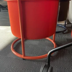 5er Hockergruppe Drop In Dunkelblau Rotorange Und Olive