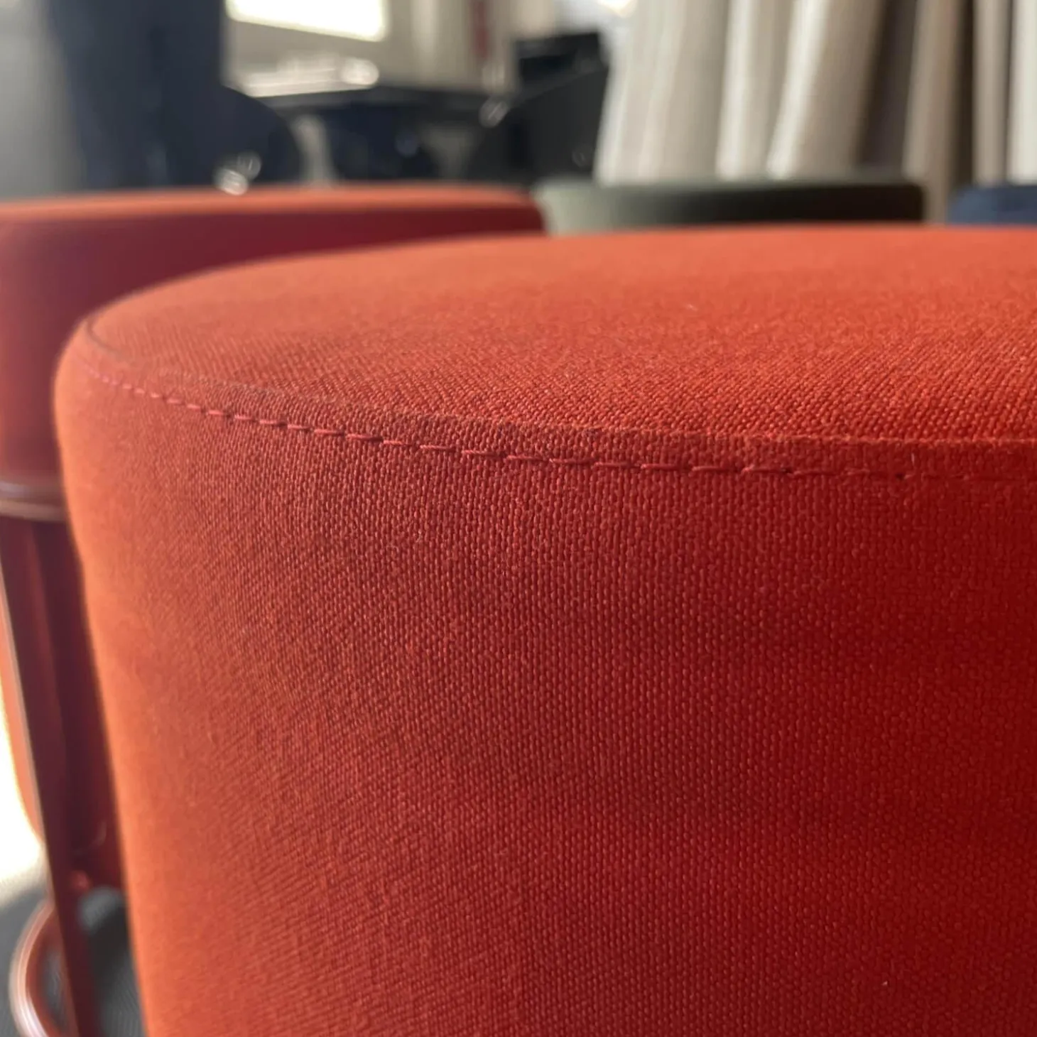 5er Hockergruppe Drop In Dunkelblau Rotorange Und Olive