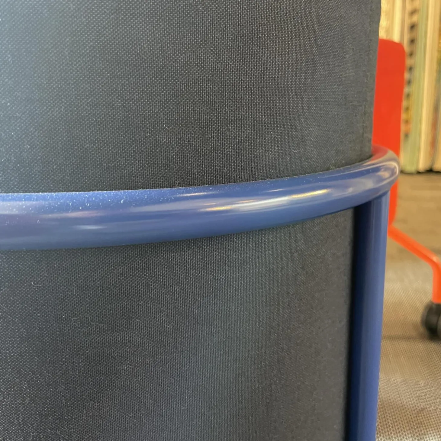 5er Hockergruppe Drop In Dunkelblau Rotorange Und Olive