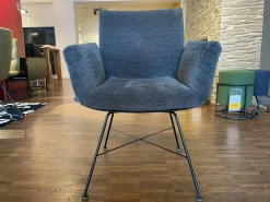 4er Set Armlehnstuhl Alvo Schale Schwarz Stoff 8145 Dunkelgrau Drahtgestell 4 Fuß Schwarz