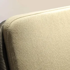 6-er Set Armlehnstuhl D43 Polstersitz Geflechtschale Taupe Grau Gestell Stahlrohr Verchromt Tube Aplati