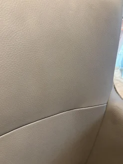 6er Set Armlehnstuhl George Leder Toledo Smog Grau Drehgestell Schwarz Matt Pulverbeschichtet