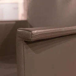 2-er Set Armlehnstuhl Groove-E Leder Tendens Farbe LD 1200 Graniet Gestell Edelstahl