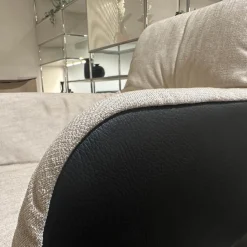 4er Set Armlehnstuhl Leya Innen Stoff Maple 212 Beige Außen Leder Orient 20001 Ebony Schwarz Gestell Metall Schwarz Pulverbeschichtet