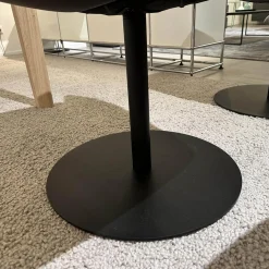 4er Set Armlehnstuhl Leya Innen Stoff Maple 212 Beige Außen Leder Orient 20001 Ebony Schwarz Gestell Metall Schwarz Pulverbeschichtet