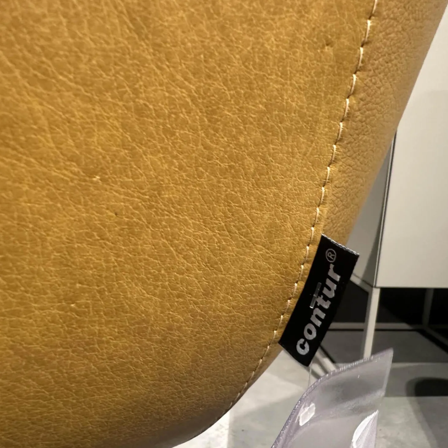 3er Set Armlehnstuhl Mis Leder Bolf Kurkuma Gelb Gestell Metall Anthrazit Mit Kunststoffgleitern