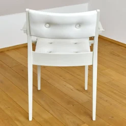 2er Set Armlehnstuhl Play P Starck Sitz Und Rücken Synthetik Weiß Gestell Chalk Weiß