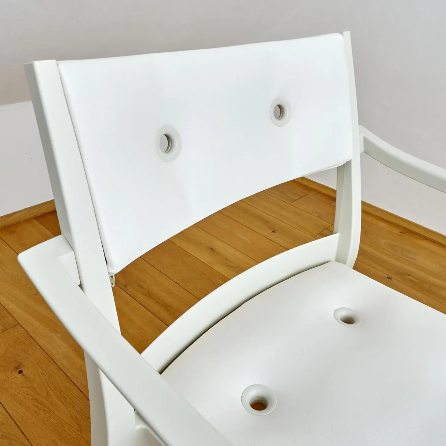 2er Set Armlehnstuhl Play P Starck Sitz Und Rücken Synthetik Weiß Gestell Chalk Weiß