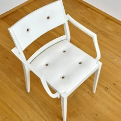 2er Set Armlehnstuhl Play P Starck Sitz Und Rücken Synthetik Weiß Gestell Chalk Weiß