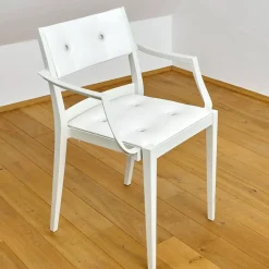 2er Set Armlehnstuhl Play P Starck Sitz Und Rücken Synthetik Weiß Gestell Chalk Weiß